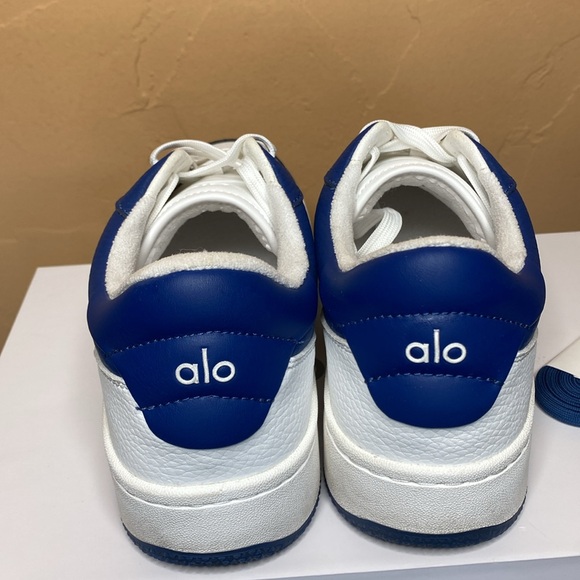 Unisex Alo Sneaker in Limited Edition Color, White w/ Navy - Picture 7 of 11